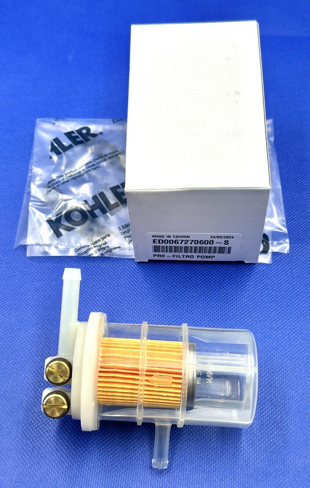 Genuine Kohler Diesel Lombardini Fuel Feed Pump Pre-Filter ED0067270600-S KDI