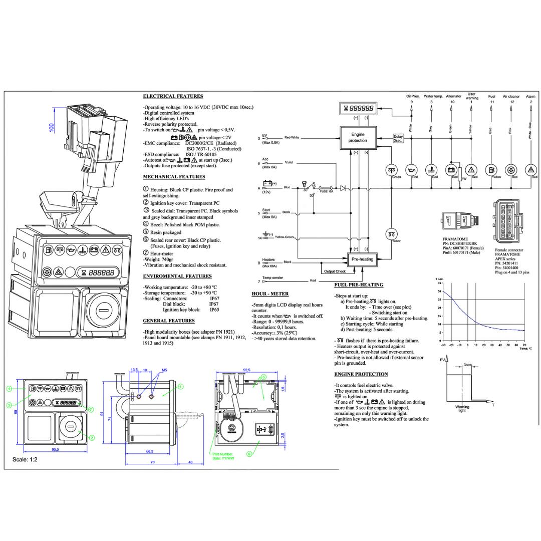GENUINE OEM KOHLER PART #ED0072455010-S; CONTROL PANEL