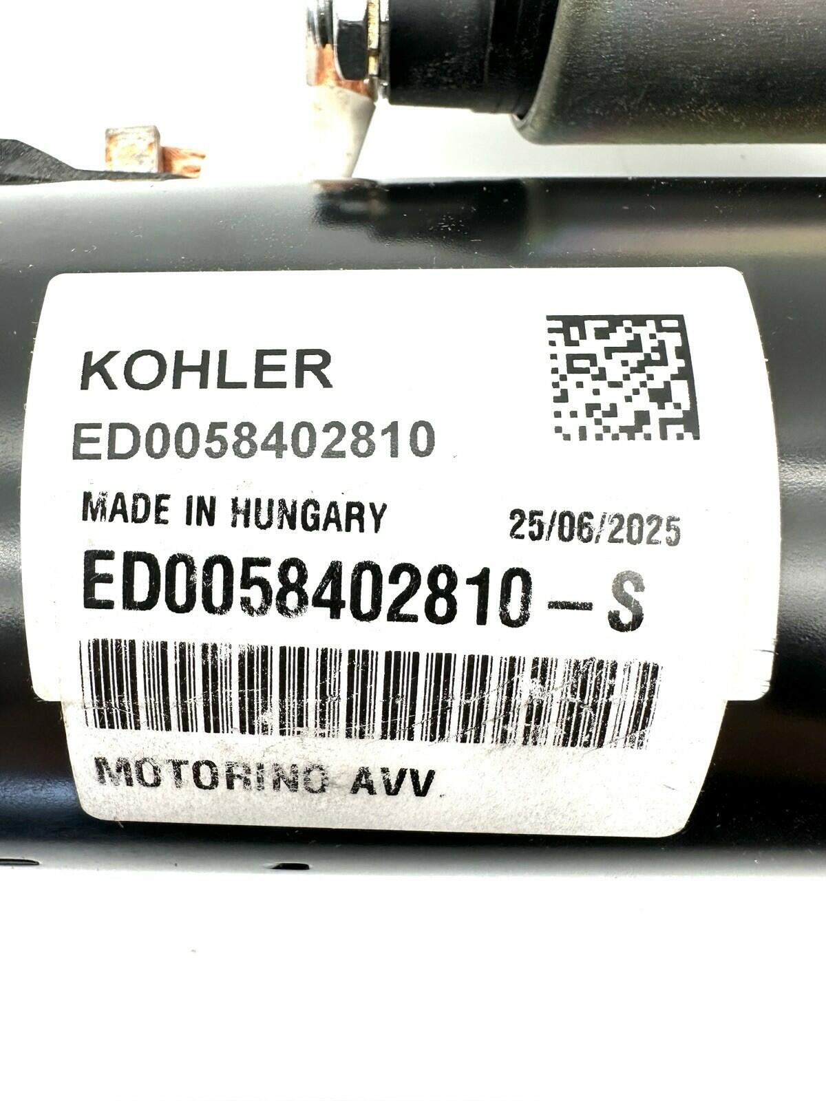 Genuine Kohler ED0058402810-S 12V Electric Starting Motor KDI CRACKED