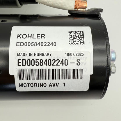 Genuine Kohler ED0058402240-S 12V Electric Starting Motor KDW702 9LD625 KDW1003