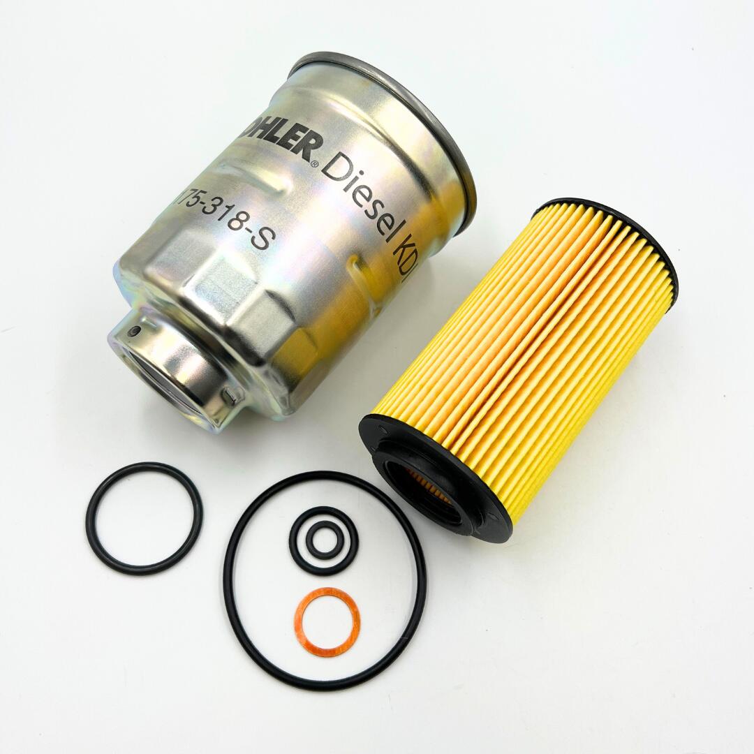 Genuine Kohler Kit Diesel Fuel filter ED0021753180-S & Oil Fiter ED0021750010-S
