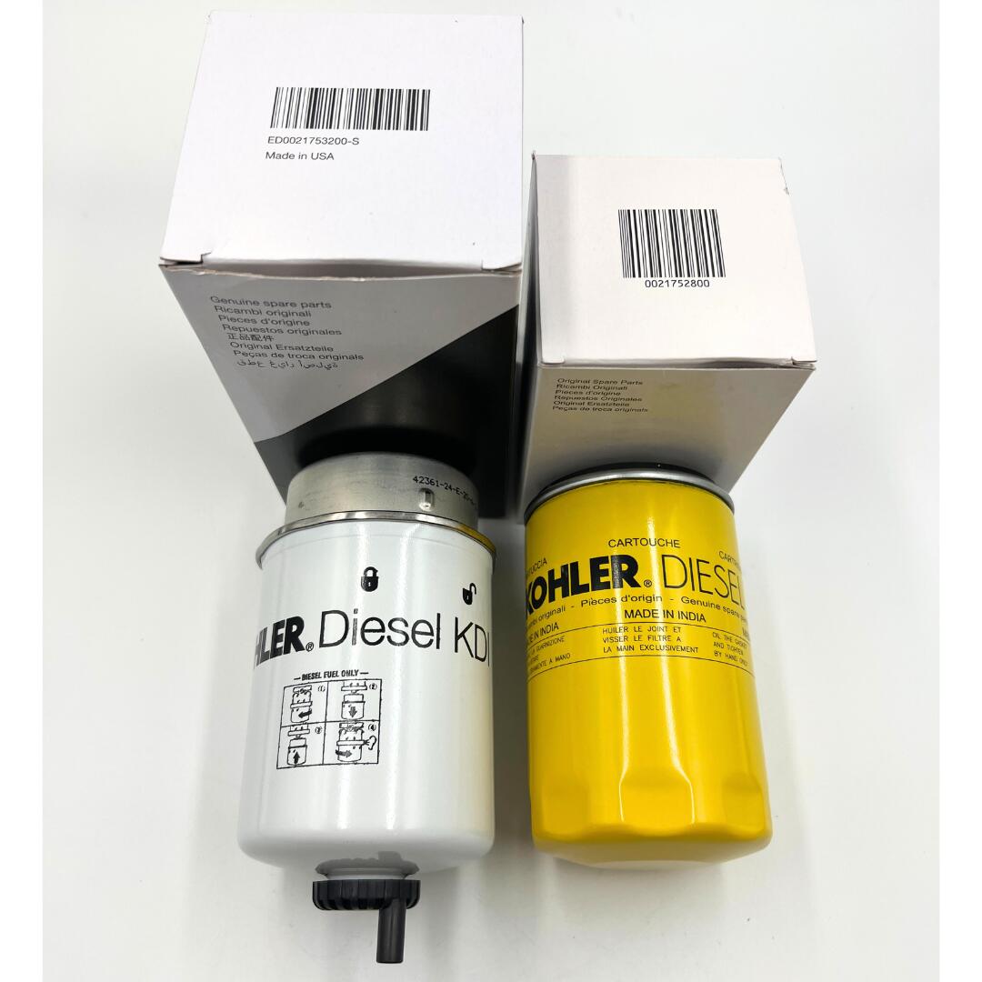 KOHLER Fuel filter Element Diesel ED0021753200-S & Oil Filter ED0021752800-S