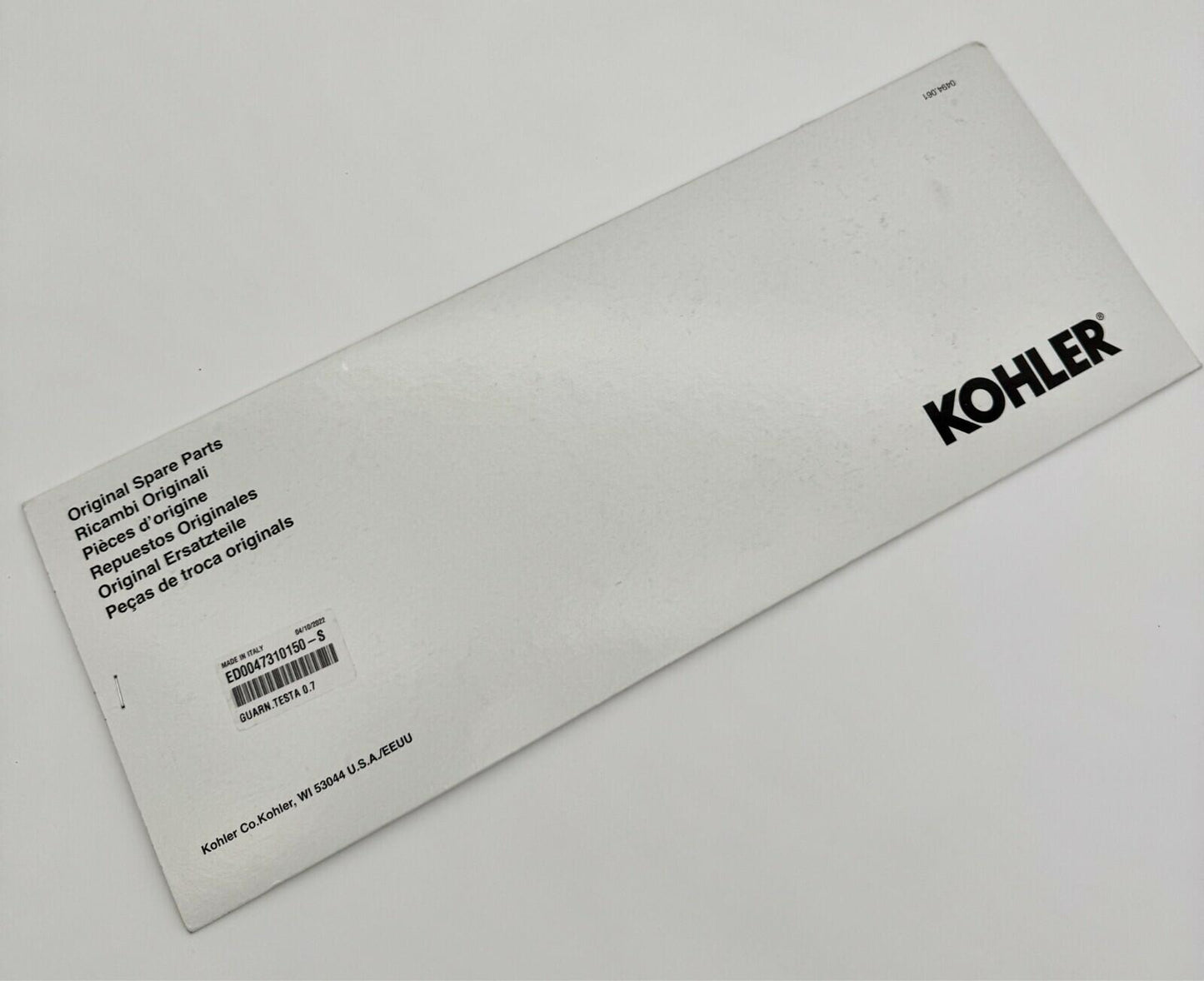 Genuine Kohler Diesel ED0047310150-S Cylinder head gasket (2 notches) KDW1404