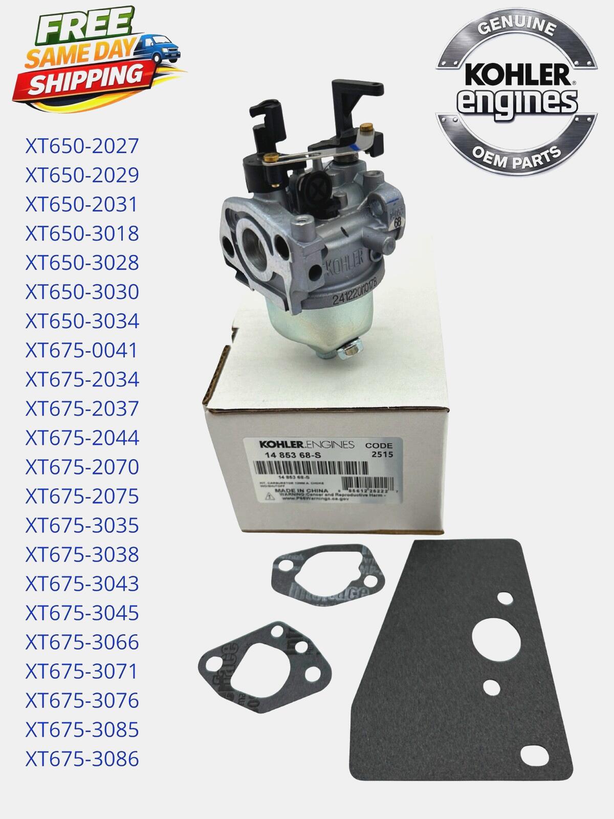 GENUINE OEM KOHLER PART # 14 853 68-S CARBURETOR; COURAGE XT650 XT675 CARBURETOR