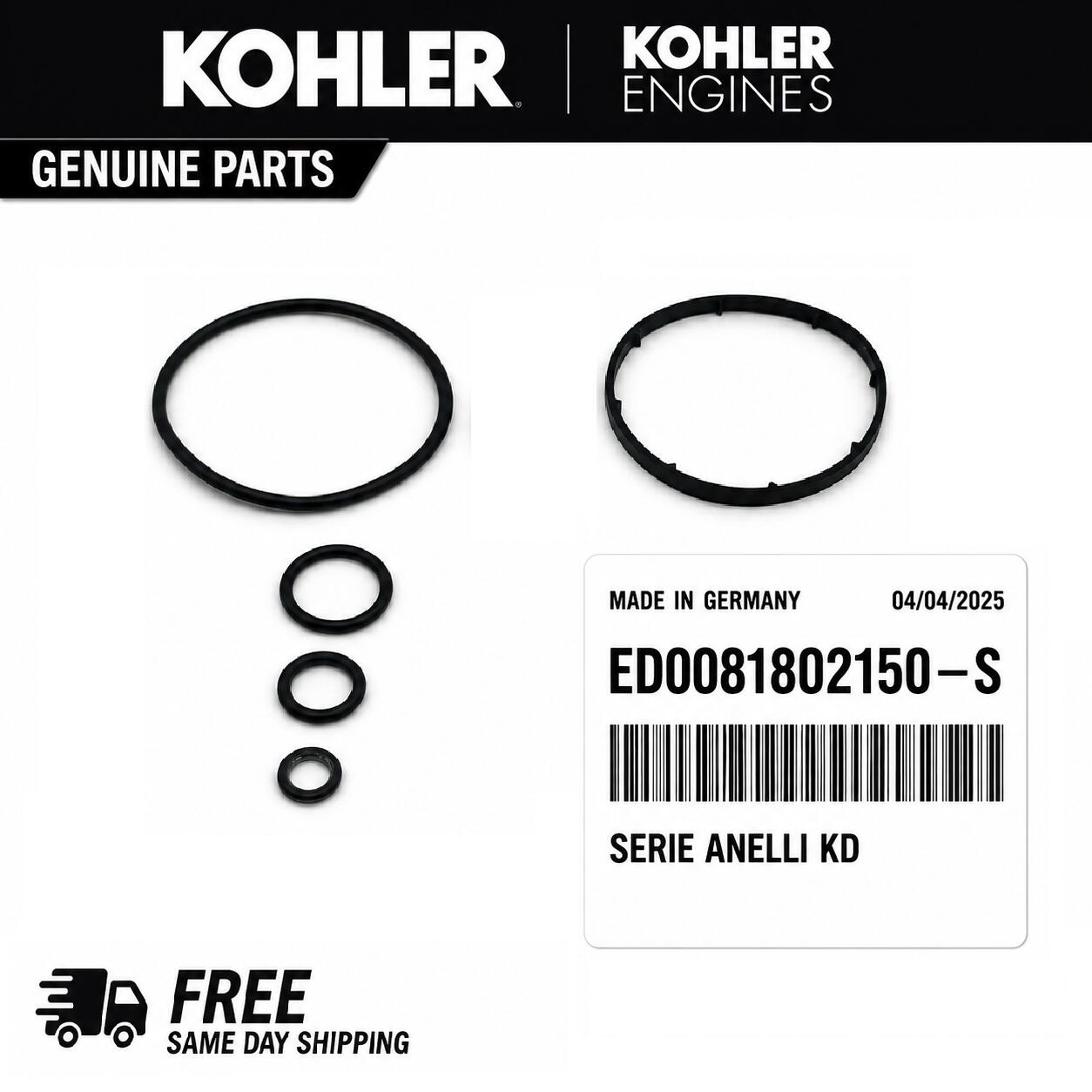 New Kohler OEM ED0081802150-S Kit Seal Rings NEW