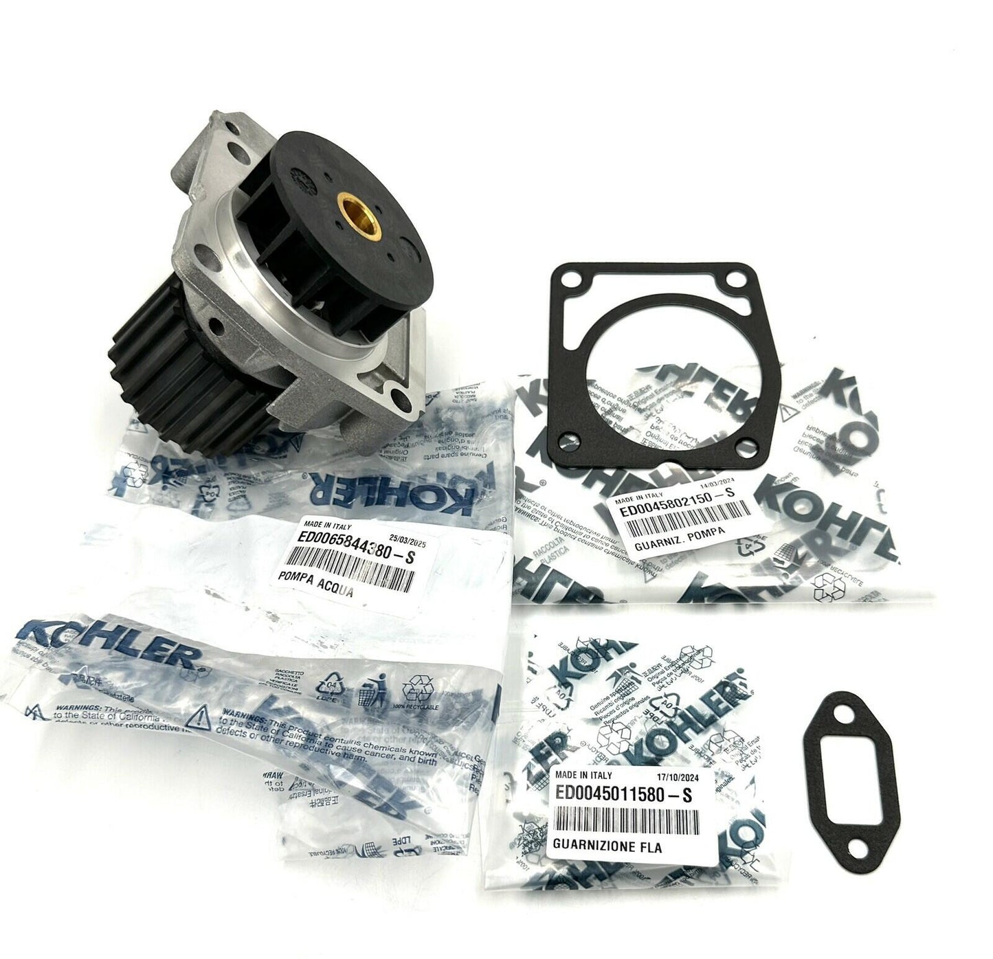 Genuine OEM Kohler Diesel Marine WATER PUMP ASSY ED0065844380-S w GASKET ITALY