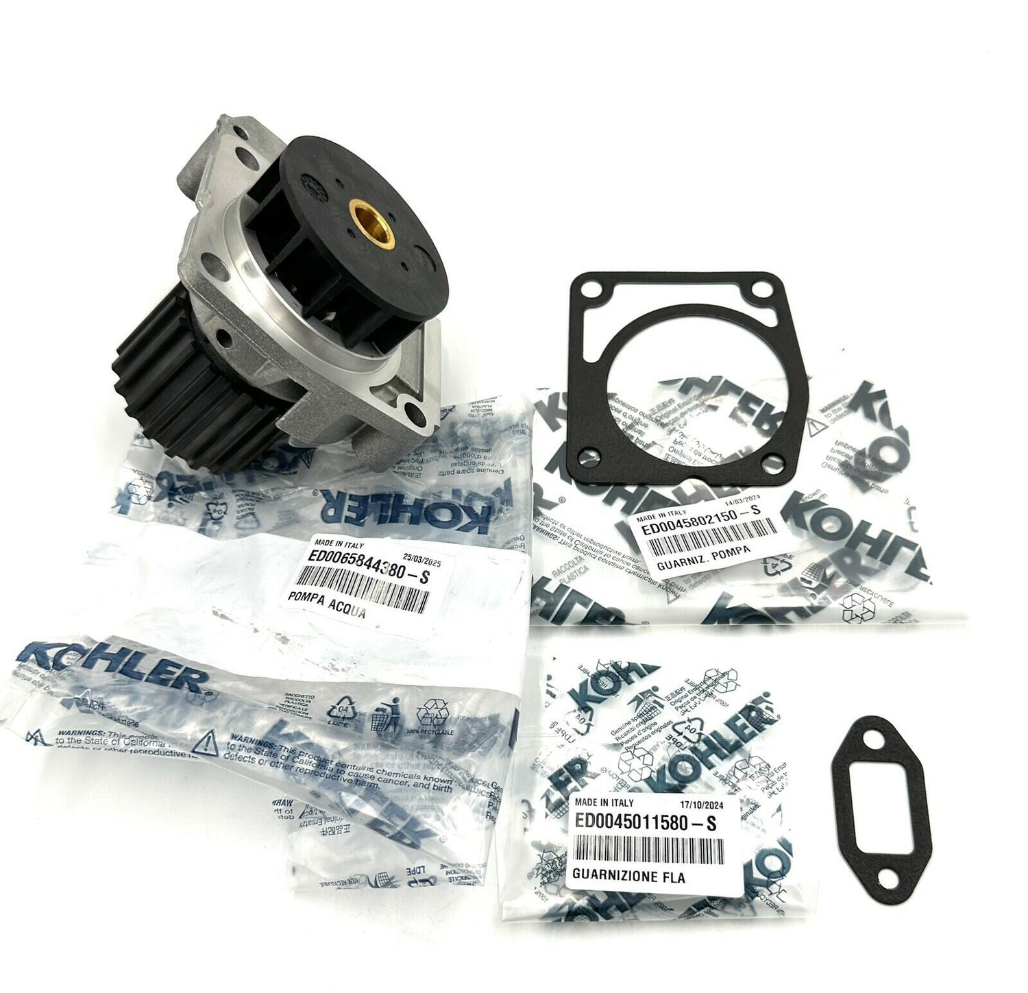 Genuine OEM Kohler Diesel Marine WATER PUMP ASSY ED0065844380-S w GASKET ITALY