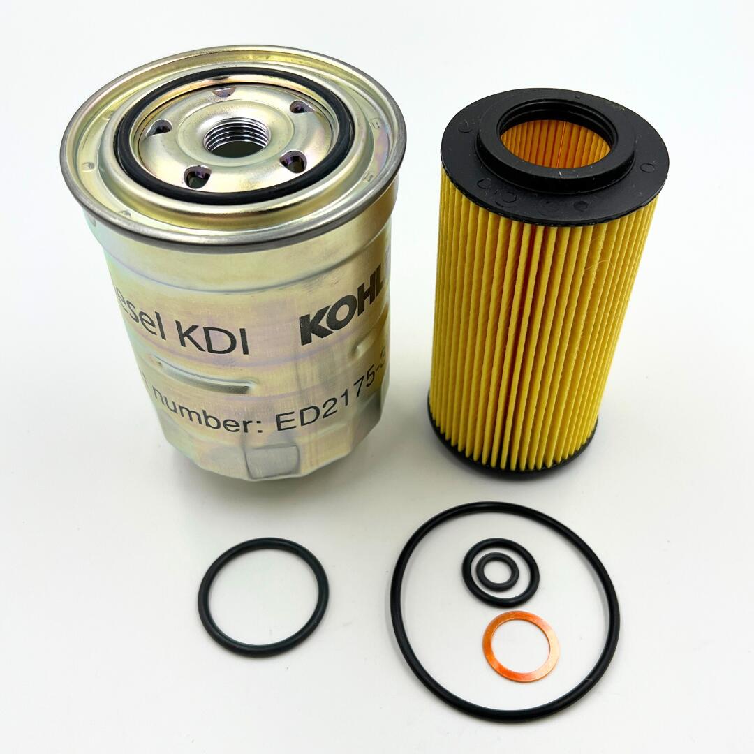Genuine Kohler Kit Diesel Fuel filter ED0021753180-S & Oil Fiter ED0021750010-S