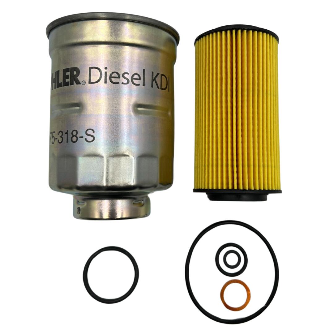 Genuine Kohler Kit Diesel Fuel filter ED0021753180-S & Oil Fiter ED0021750010-S