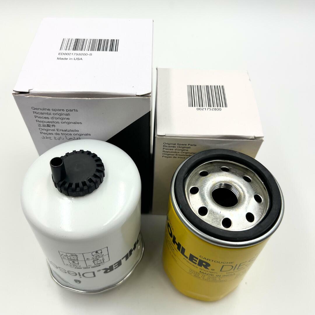 KOHLER Fuel filter Element Diesel ED0021753200-S & Oil Filter ED0021752800-S